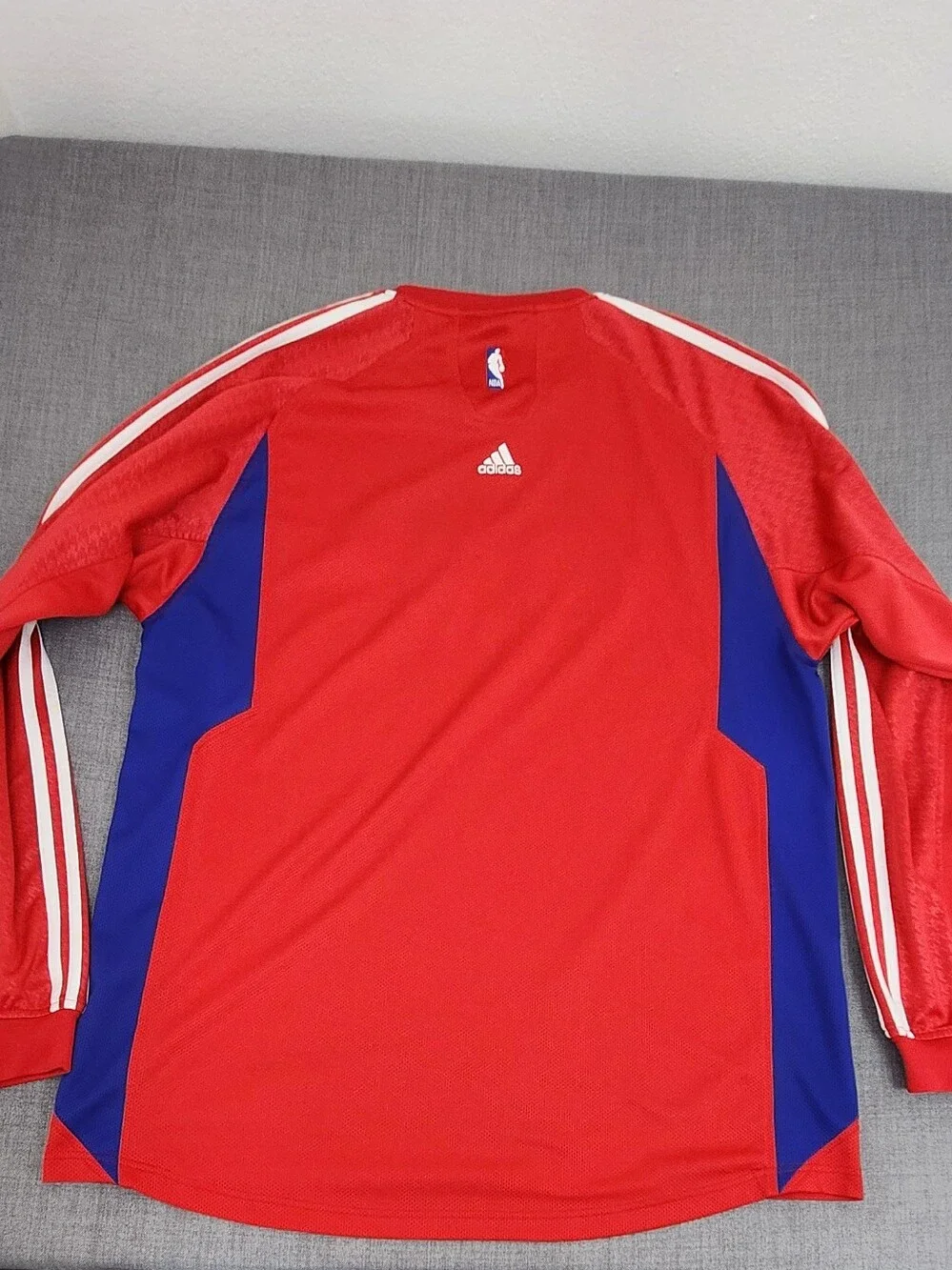 adidas × Los Angeles Clippers NBA Warm Up Long Sleeve Shirt. 2XL Tall